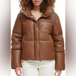 Calvin Klein Leather Puffer Jacket